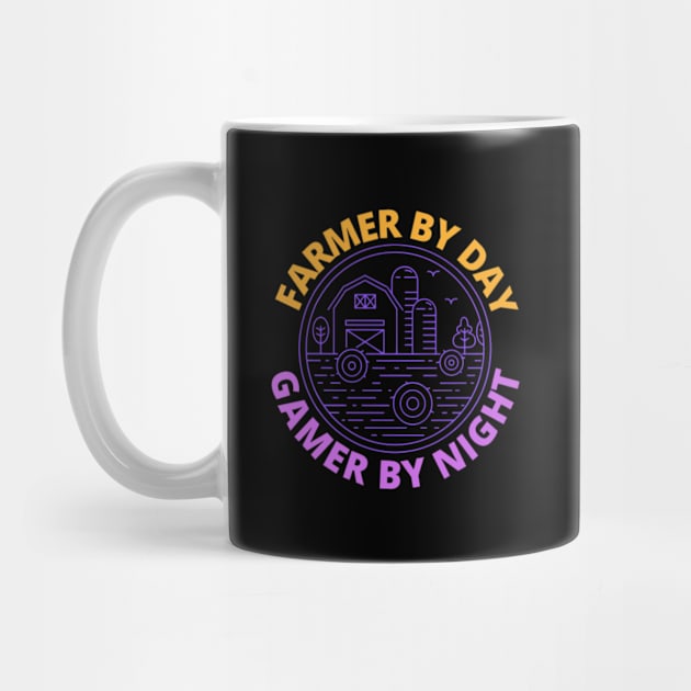 Farmer by day gamer by night design with farm by Nyrrra